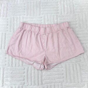 Mighty Fine Pink Boxer Seep Shorts Woman’s Girly Pink Striped Shorts